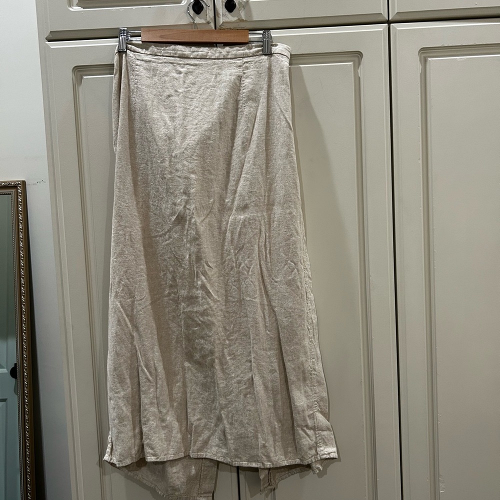 Linen cream skirt